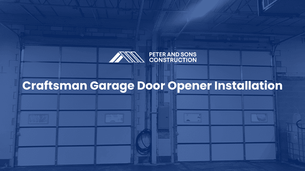 craftsman garage door opener installation