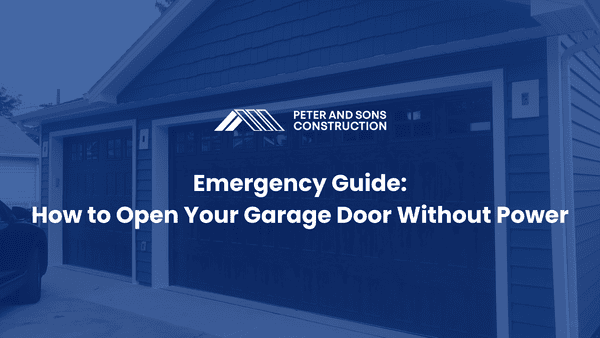 how to open garage door without power