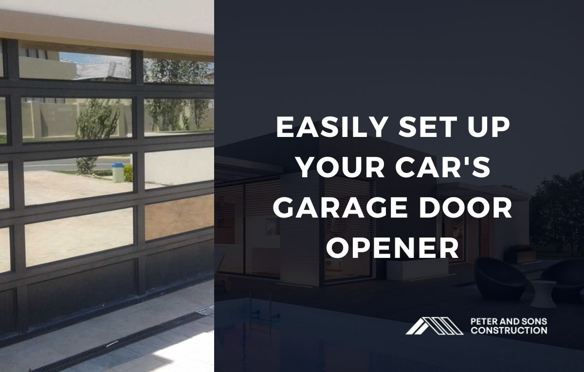 Easily Set Up Your Car's Garage Door Opener