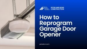 how to reprogram garage door opener