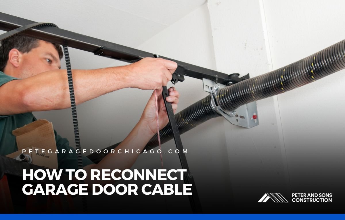 how to reconnect garage door cable